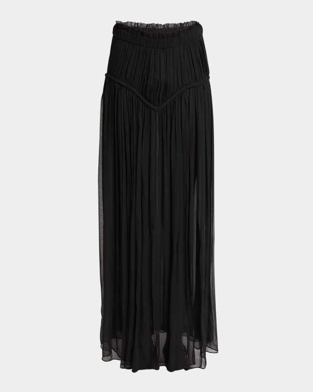 Rolande Maxi Chiffon Silk Skirt